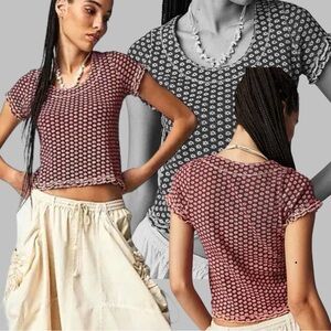 Free people garner floral tee